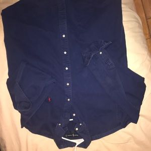 TWO polo long sleeve button up causual/dress shirt